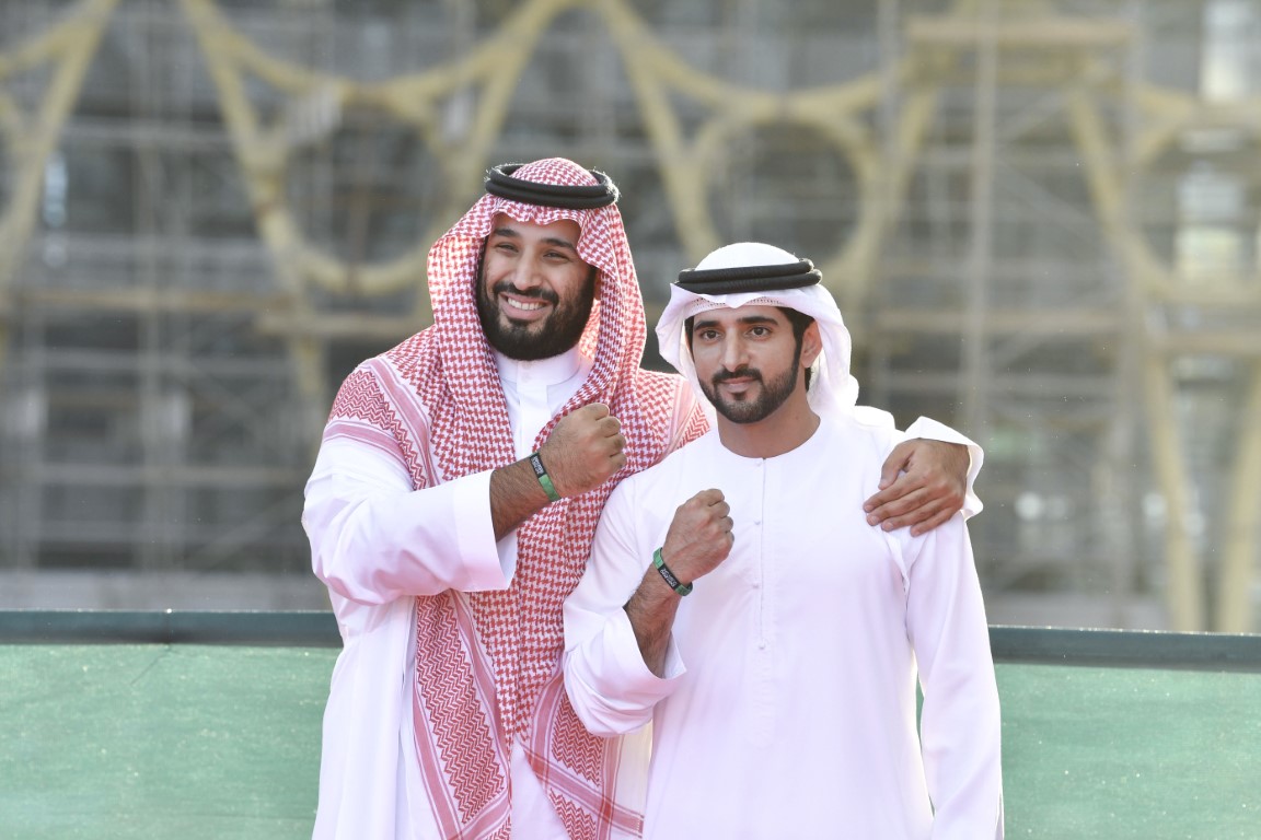 شاهد.. حمدان بن محمد ومحمد بن سلمان يزوران موقع اكسبو 2020 دبي