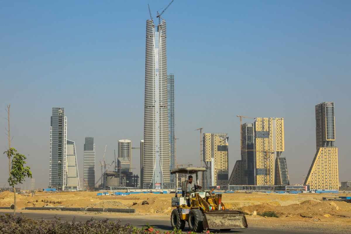 الحي التجاري المركزي في العاصمة الإدارية الجديدة، شرق القاهرة، مصر