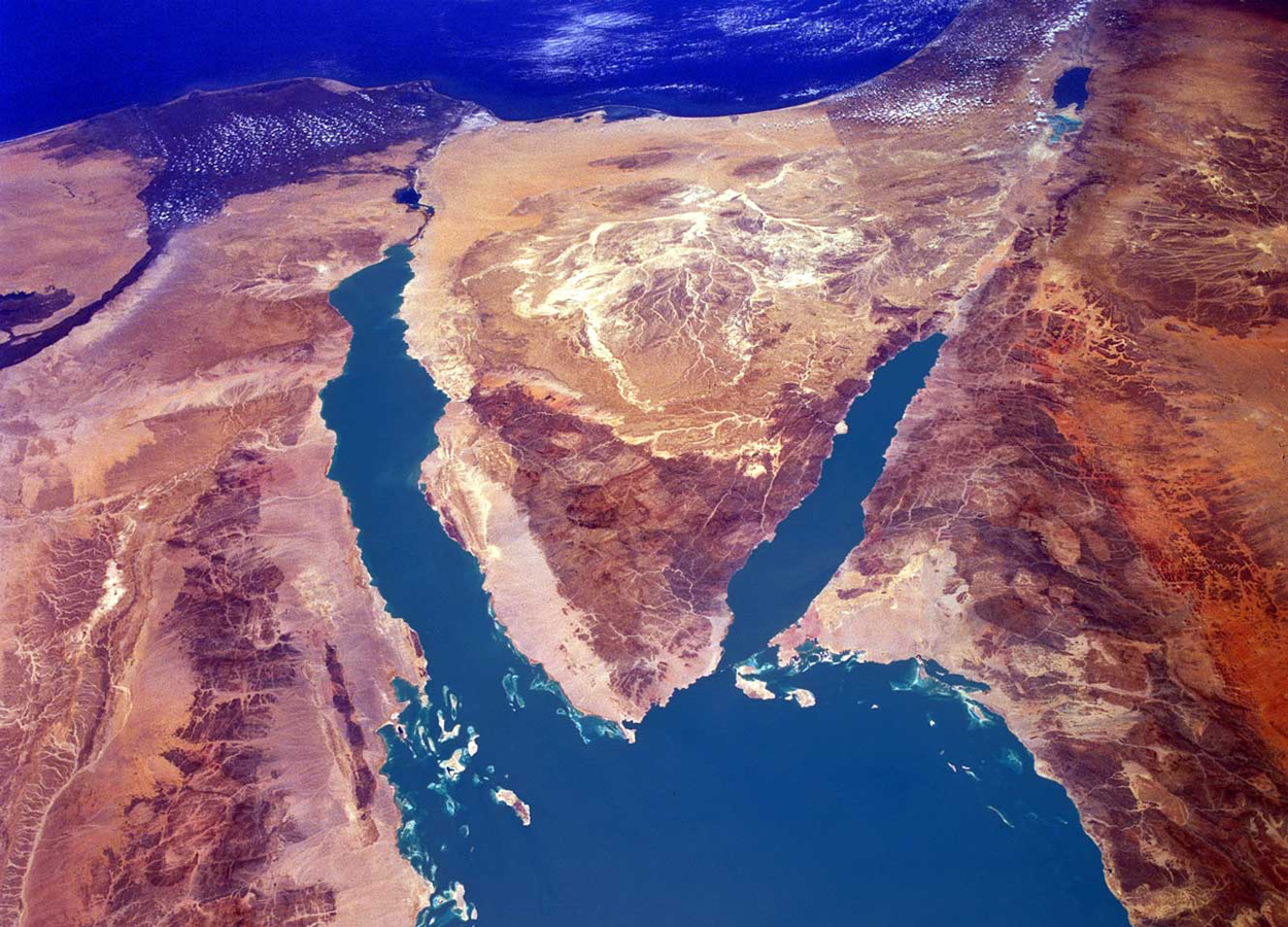 Гора Синай на карте Египта
