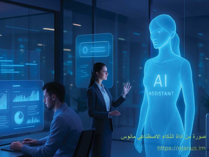 صورة من أداة الذكاء الاصطناعي مانوس https://manus.im