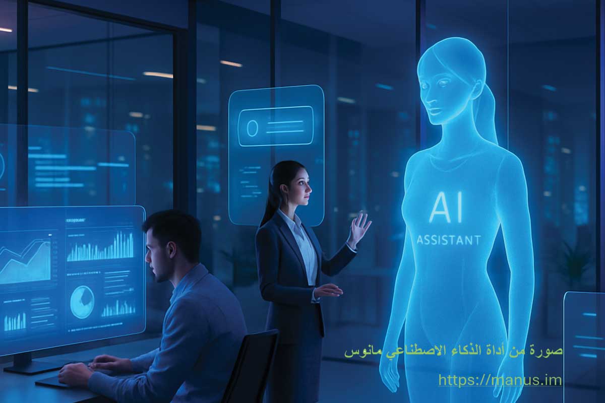 صورة من أداة الذكاء الاصطناعي مانوس https://manus.im