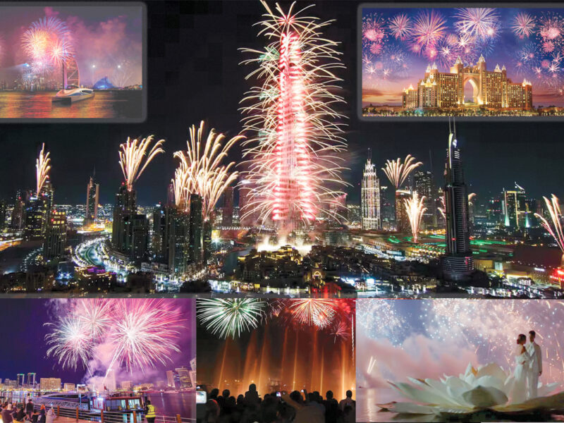الألعاب النارية يوم رأس السنة في دبي
