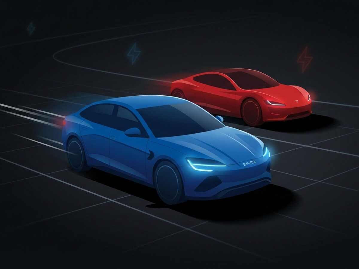 BYD overtakes Tesla in the EV market in 2025