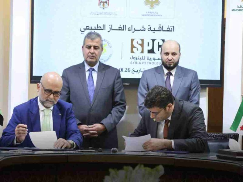 الاتفاقية تنص على تزويد سورية بنحو 4 ملايين متر مكعب من الغاز الطبيعي يوميا